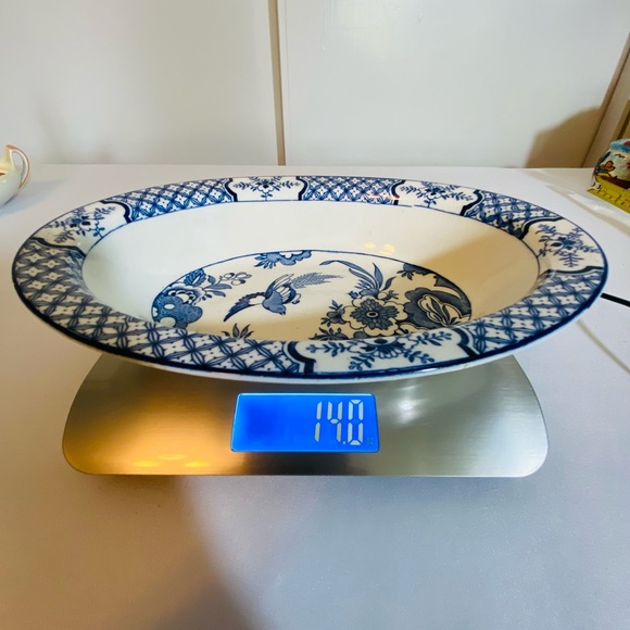 Antique Yuan Wood & Sons England Oval Deep Dish 10x7.25 Inches Blue & White - Picture 13 of 13